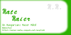 mate maier business card