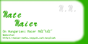 mate maier business card